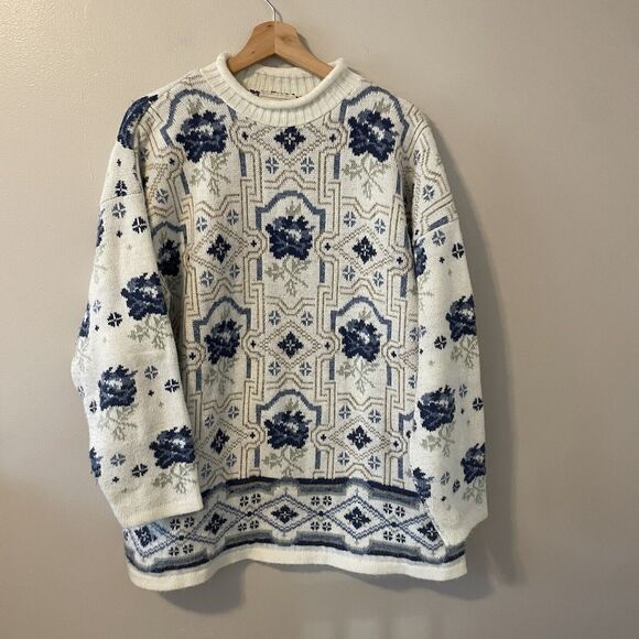 Just for Women’s Adele Knit Oversized Sweater Women’s Floral Cottagecore - Picture 1 of 5